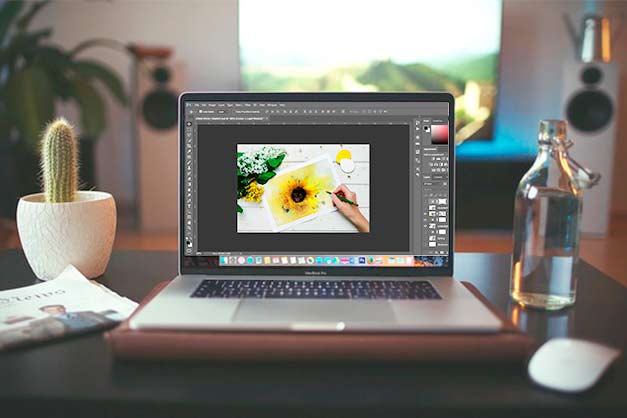 editing image of artwork in photoshop